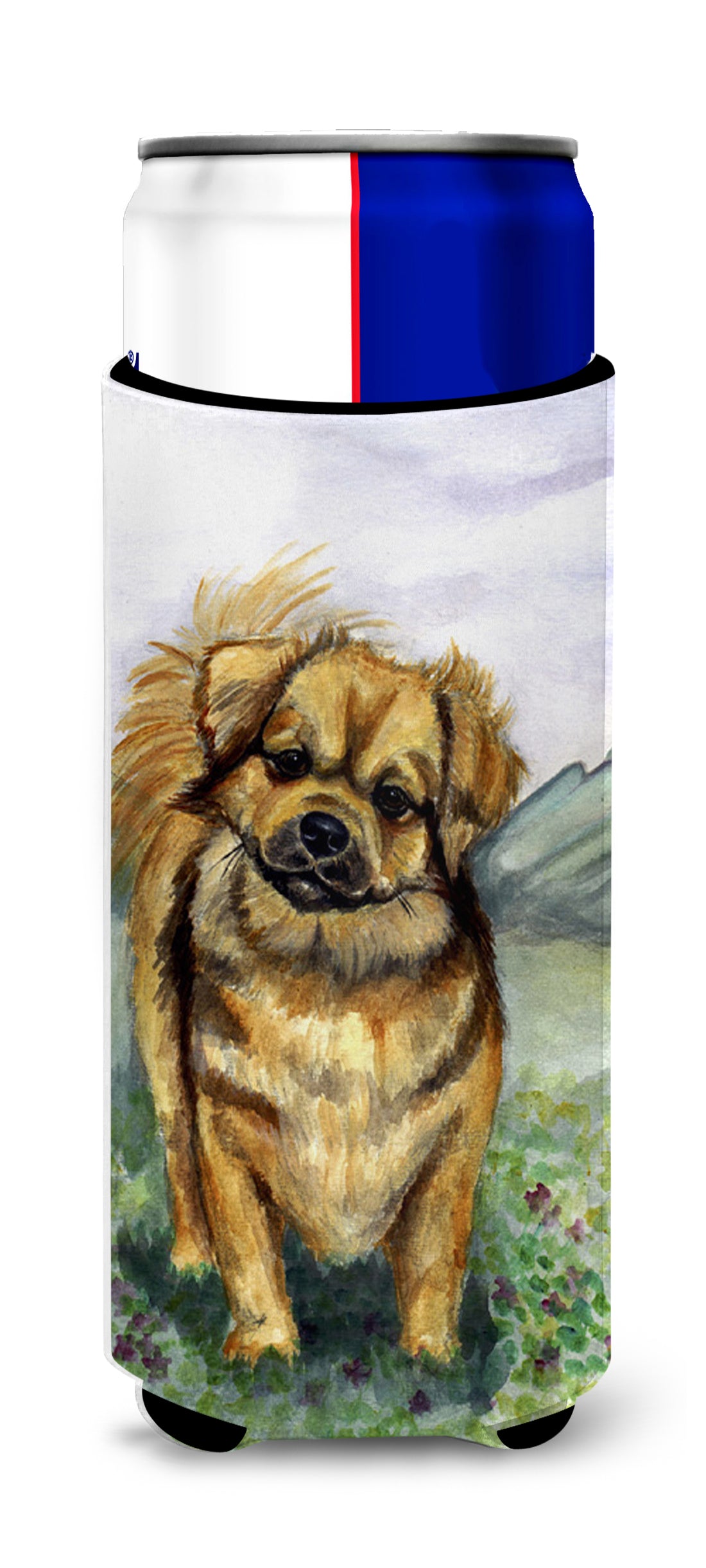 Tibetan Spaniel Ultra Beverage Insulators for slim cans 7075MUK.