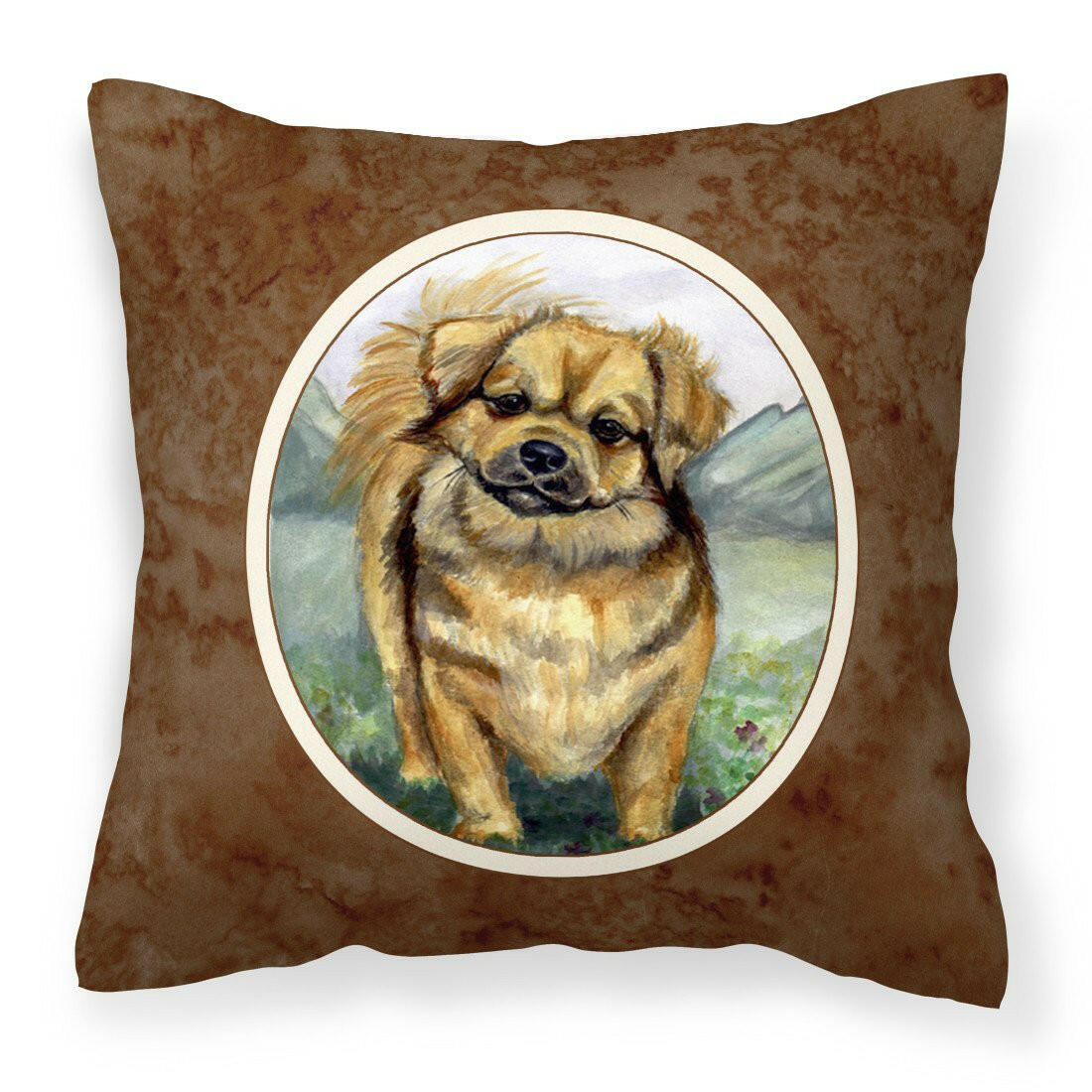 Tibetan Spaniel Fabric Decorative Pillow 7075PW1414 - the-store.com