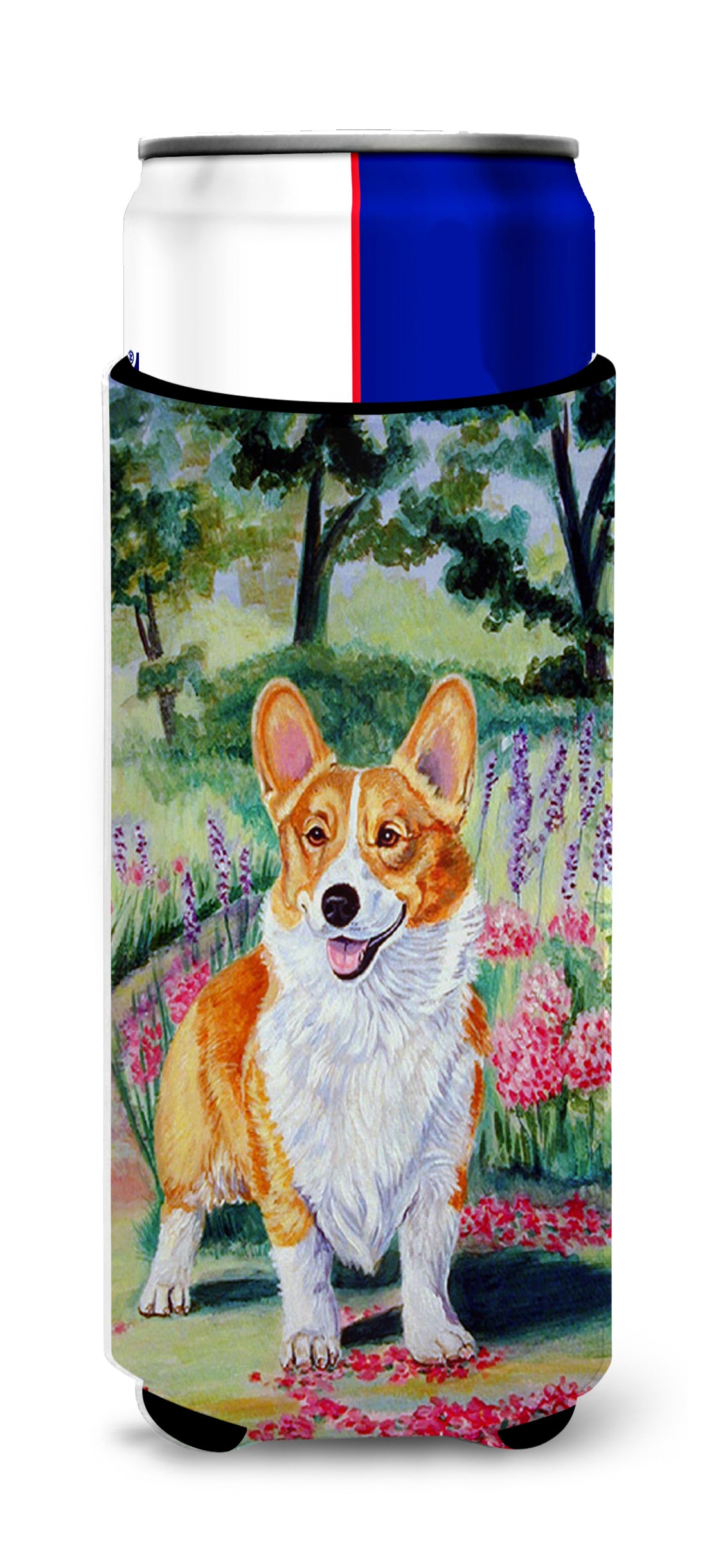 Pembroke Corgi Springtime Ultra Beverage Insulators for slim cans 7077MUK.