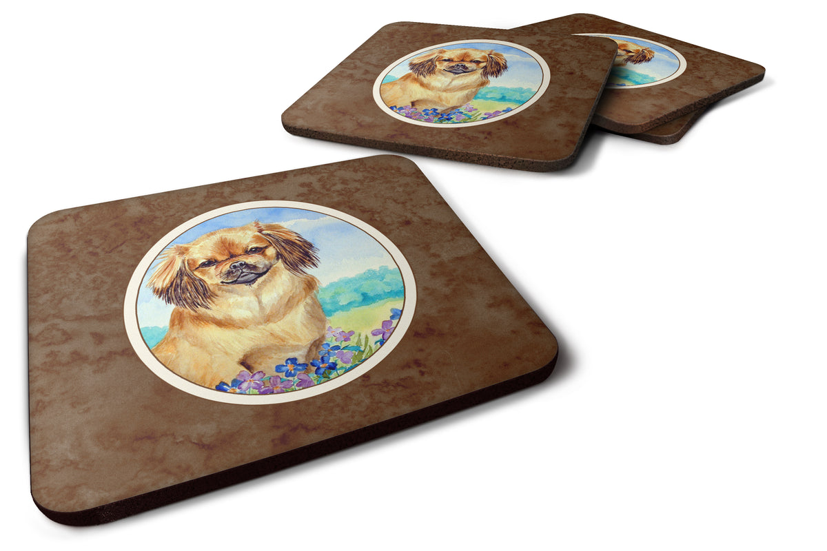 Tibetan Spaniel Foam Coaster Set of 4 7078FC - the-store.com