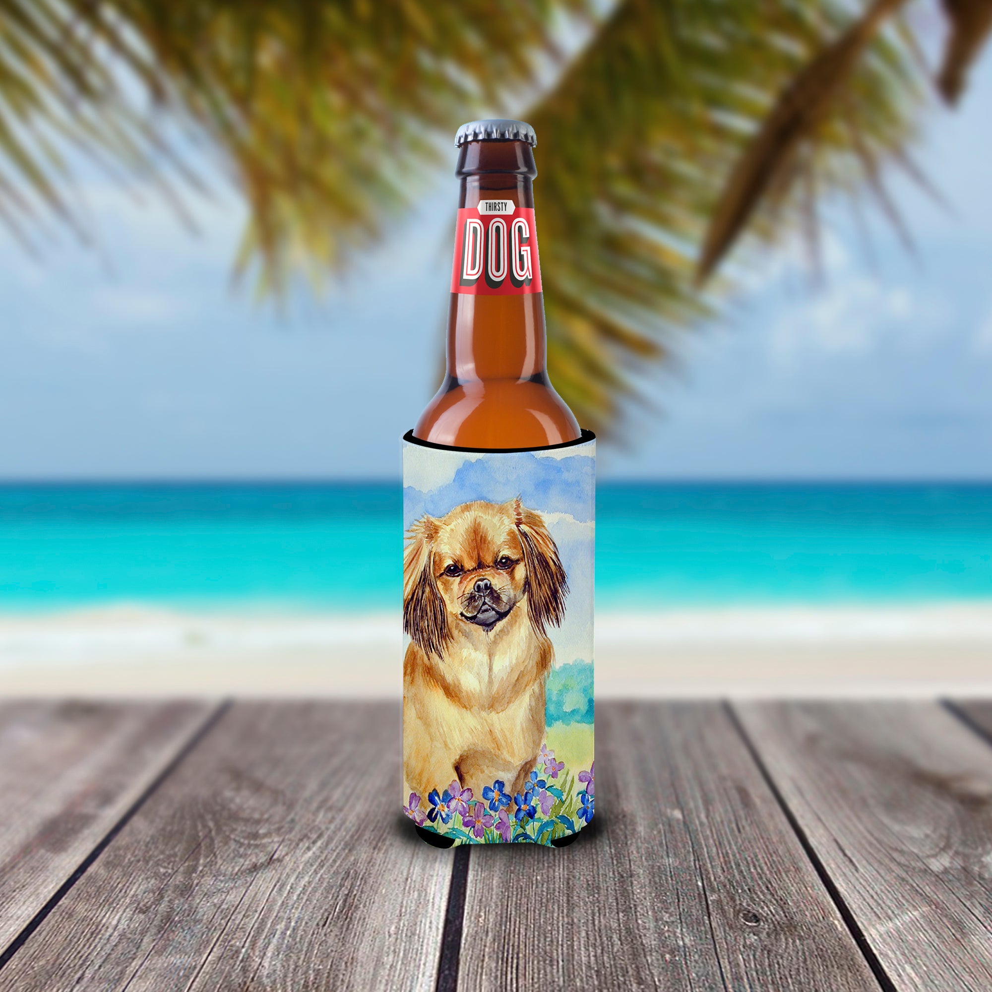 Tibetan Spaniel Ultra Beverage Insulators for slim cans 7078MUK.