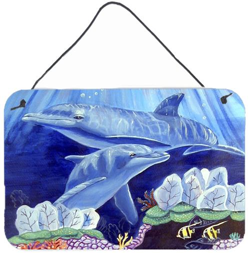 Dolphin under the sea Aluminium Metal Wall or Door Hanging Prints by Caroline's Treasures