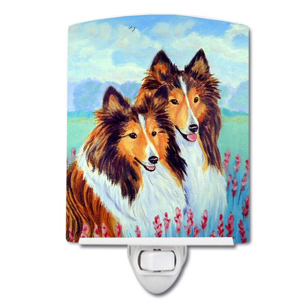 Sable Shelties Double Trouble Ceramic Night Light 7086CNL - the-store.com