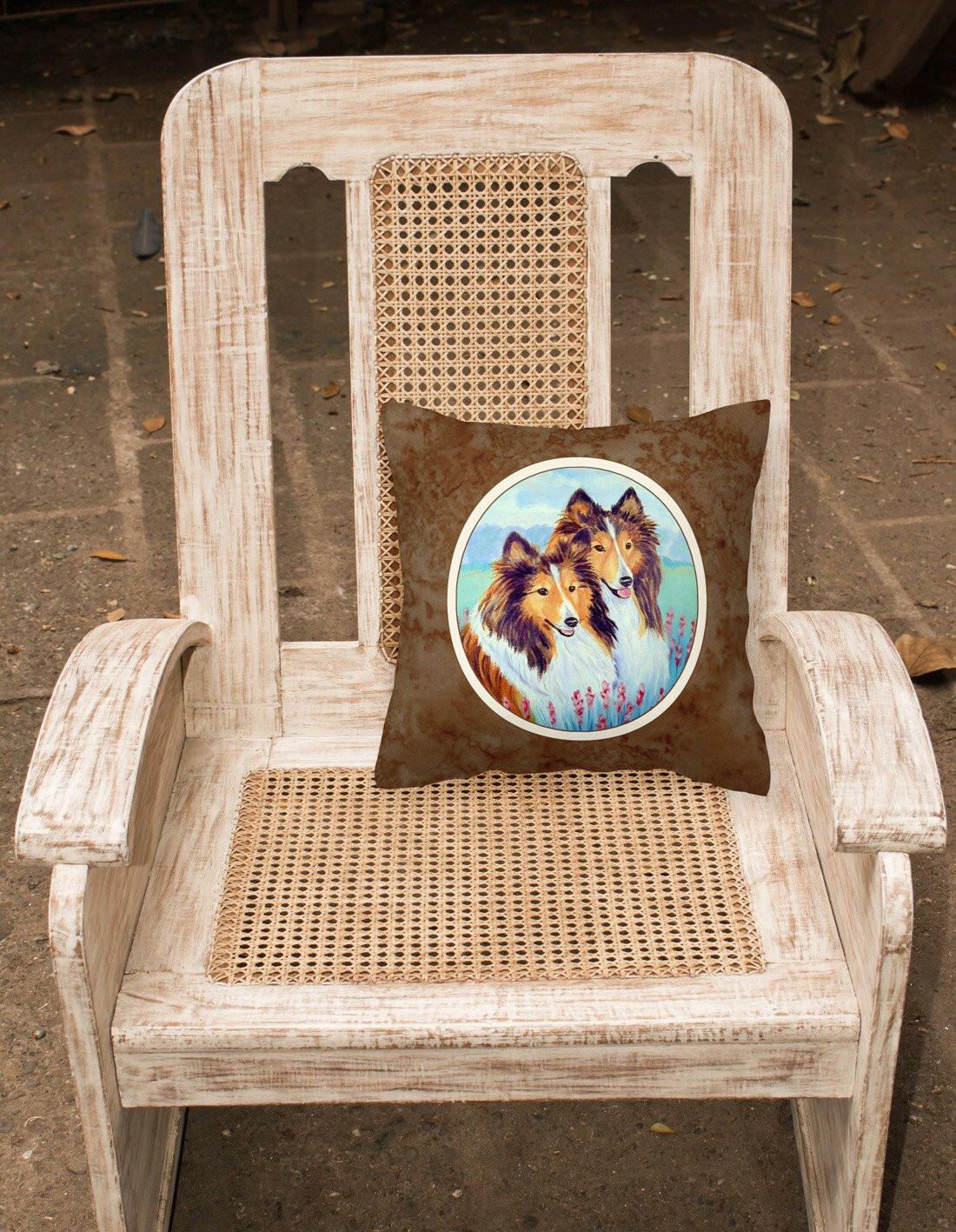 Sable Shelties Double Trouble Fabric Decorative Pillow 7086PW1414 - the-store.com