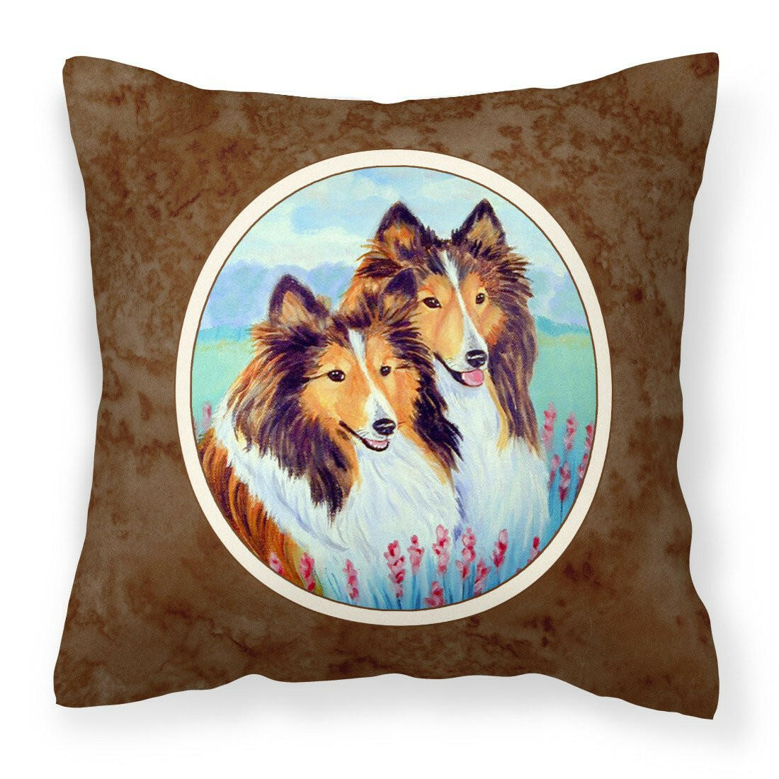 Sable Shelties Double Trouble Fabric Decorative Pillow 7086PW1414 - the-store.com