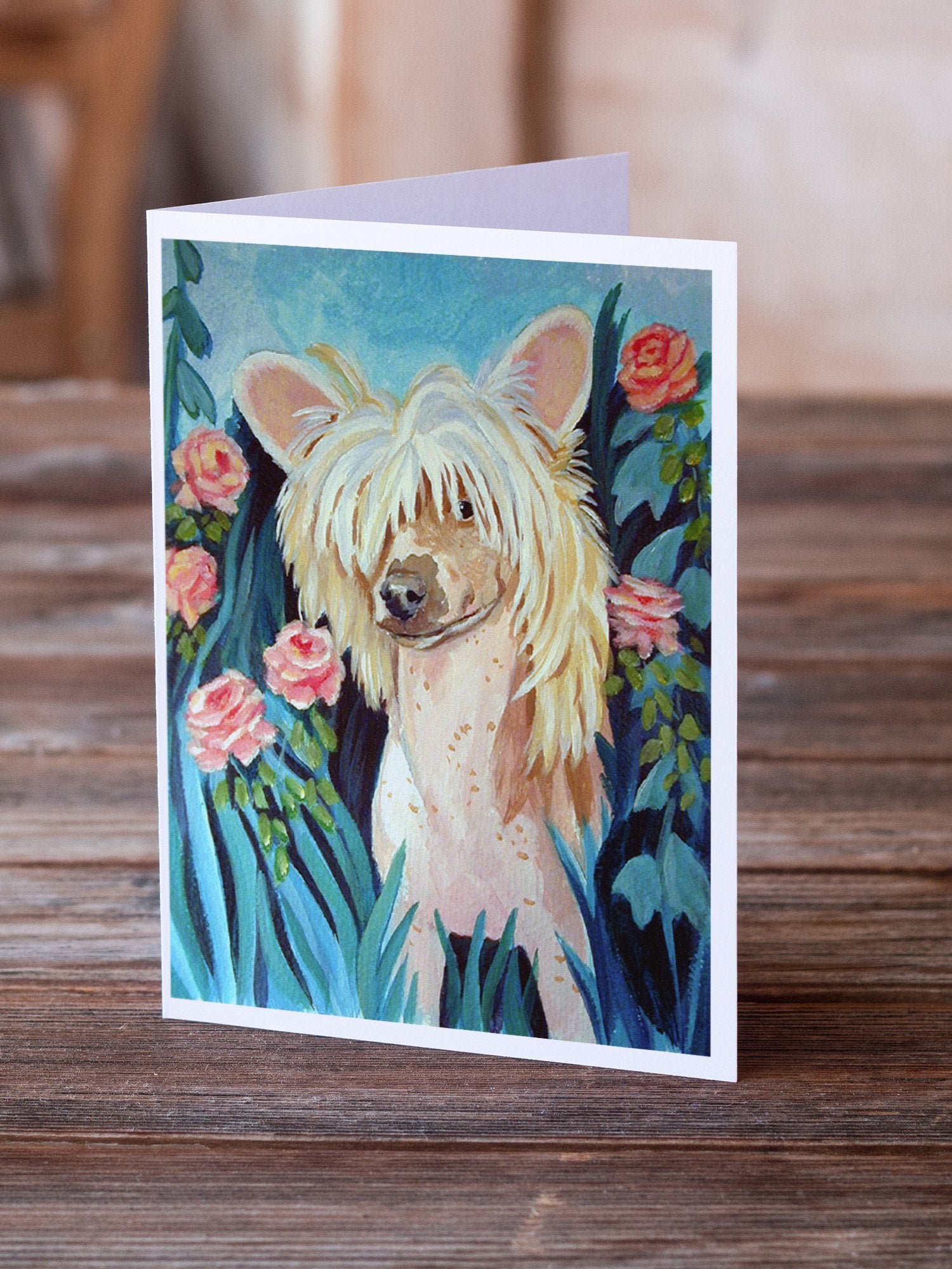 Chinese Crested  Greeting Cards and Envelopes Pack of 8 - the-store.com