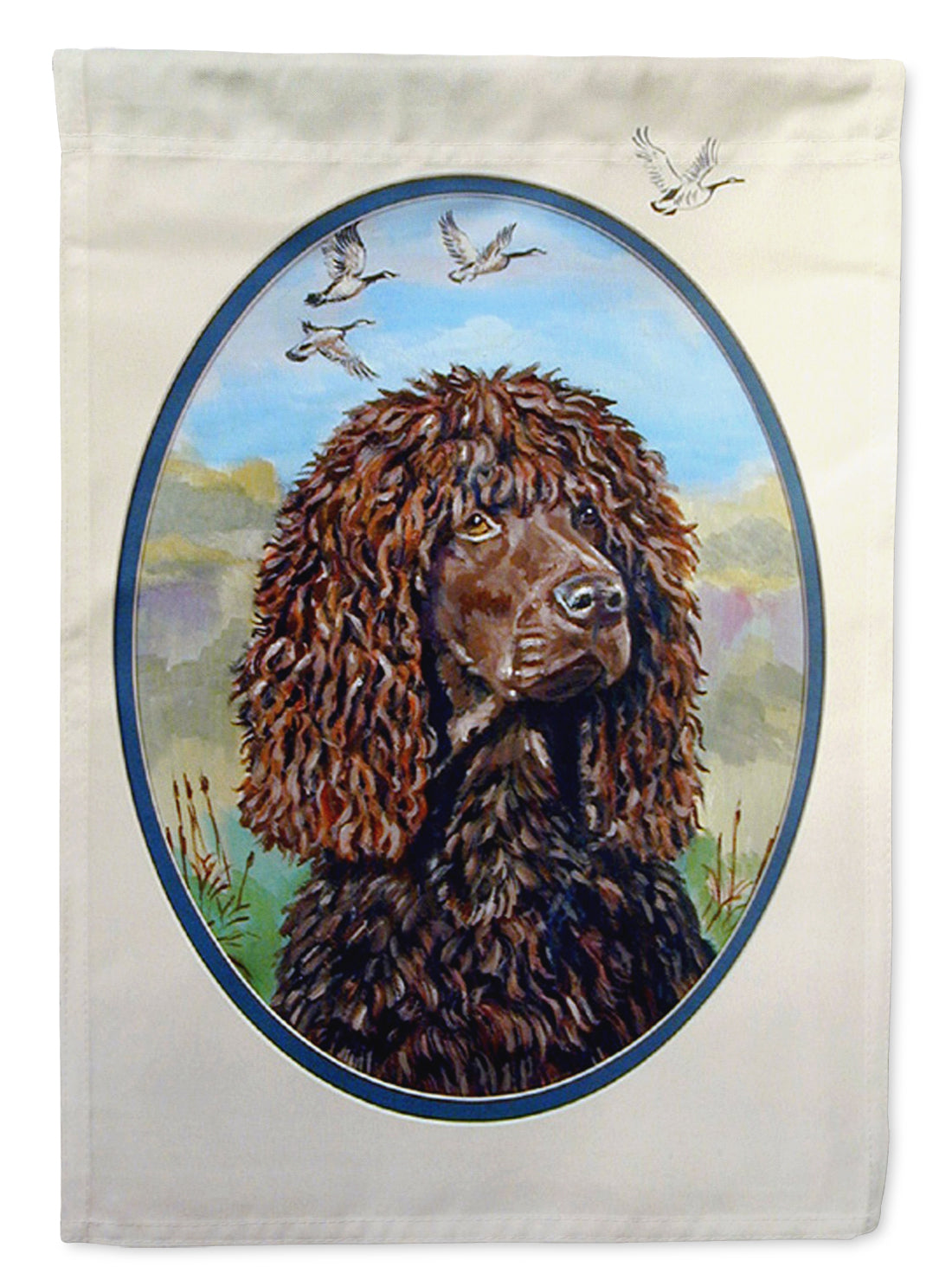 Irish Water Spaniel Flag Garden Size.