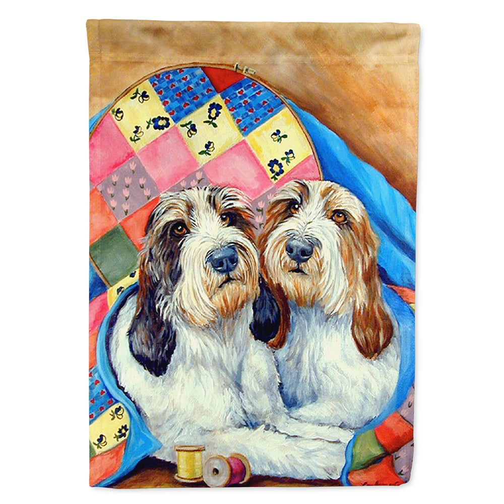 Petit Basset Griffon Vendeen PBGV Flag Canvas House Size  the-store.com.