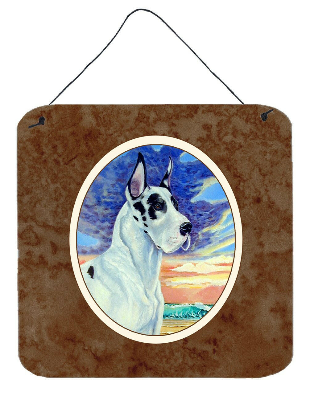 Harelquin Great Dane Wall or Door Hanging Prints 7098DS66 by Caroline&#39;s Treasures