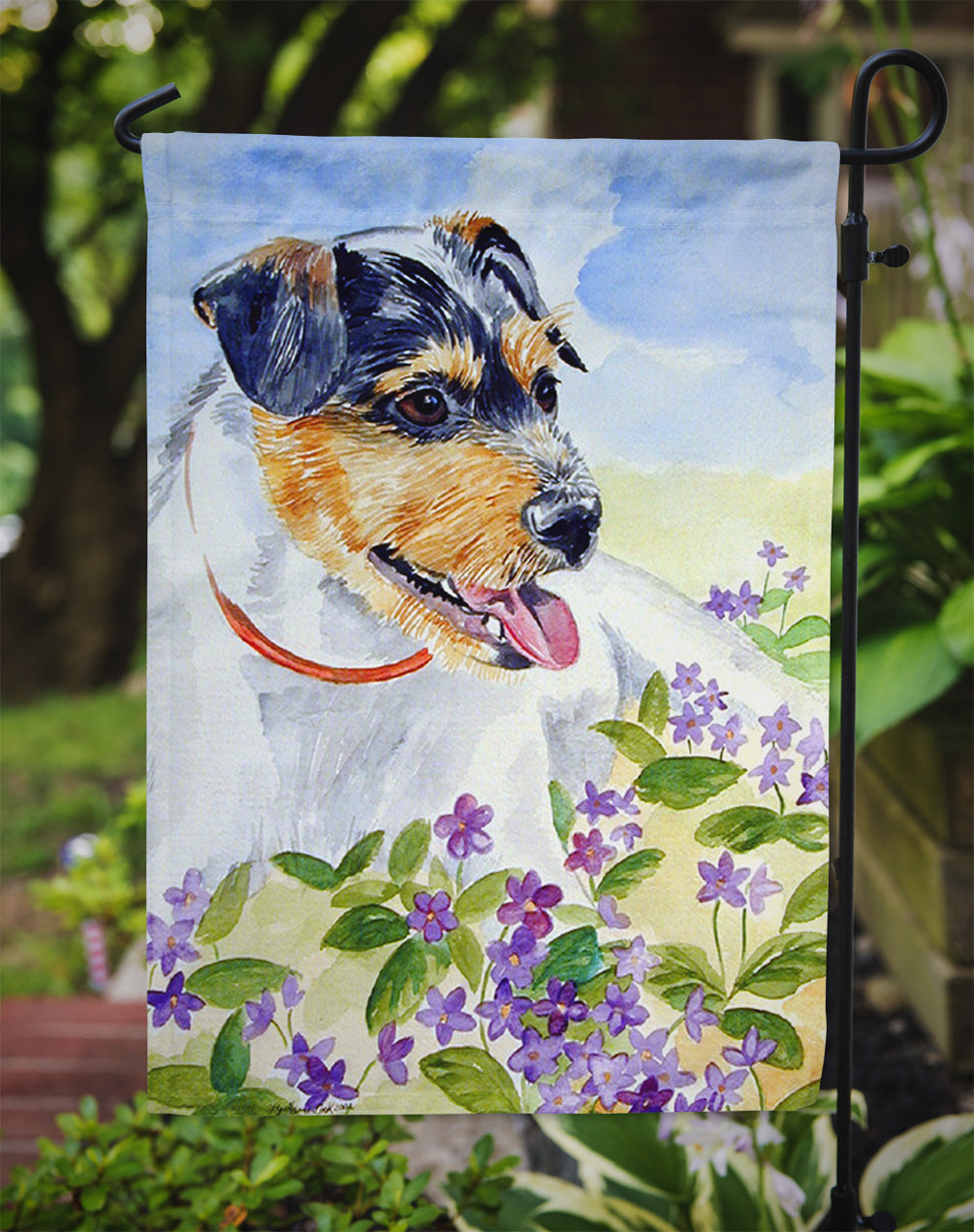 Jack Russell Terrier Flag Garden Size.