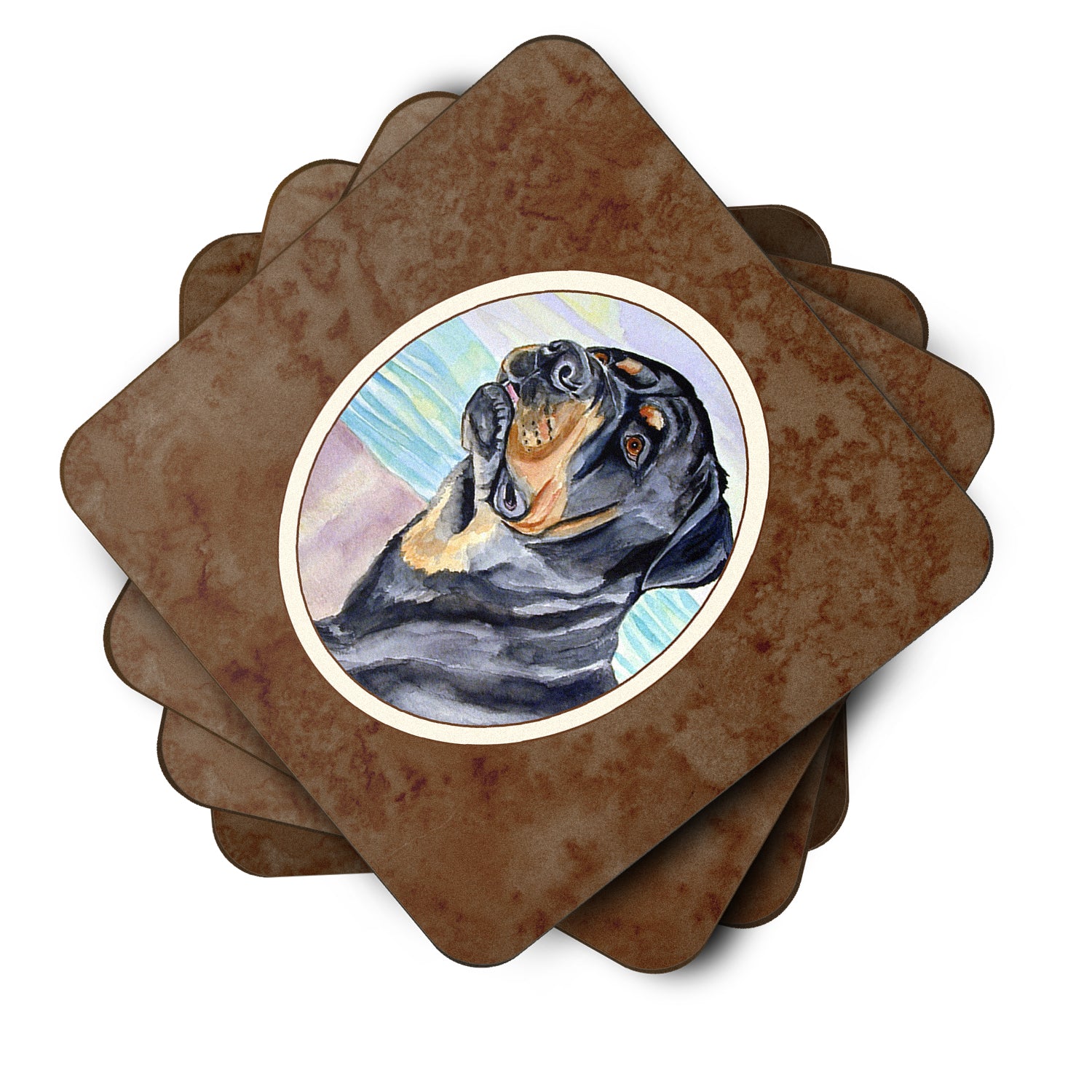 Rottweiler Foam Coaster Set of 4 7107FC - the-store.com