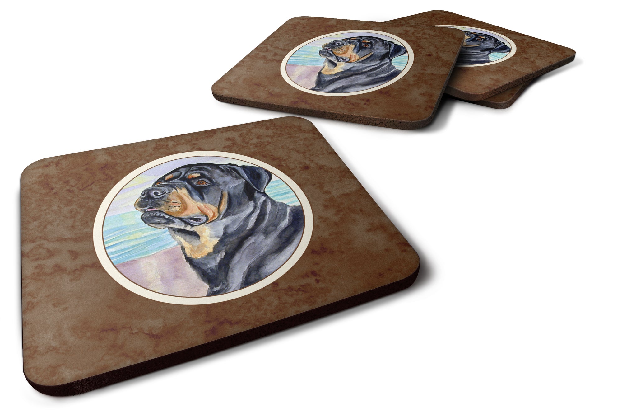 Rottweiler Foam Coaster Set of 4 7107FC - the-store.com