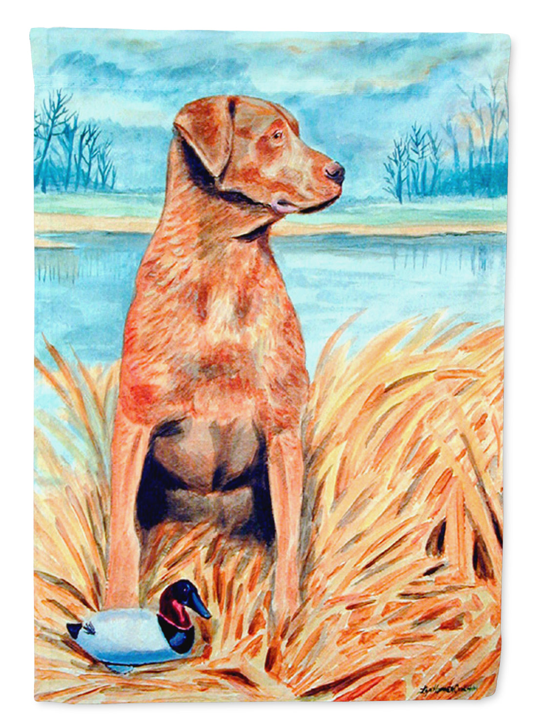 Chesapeake Bay Retriever Flag Garden Size.