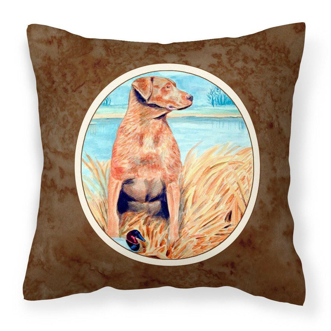 Chesapeake Bay Retriever Fabric Decorative Pillow 7112PW1414 - the-store.com