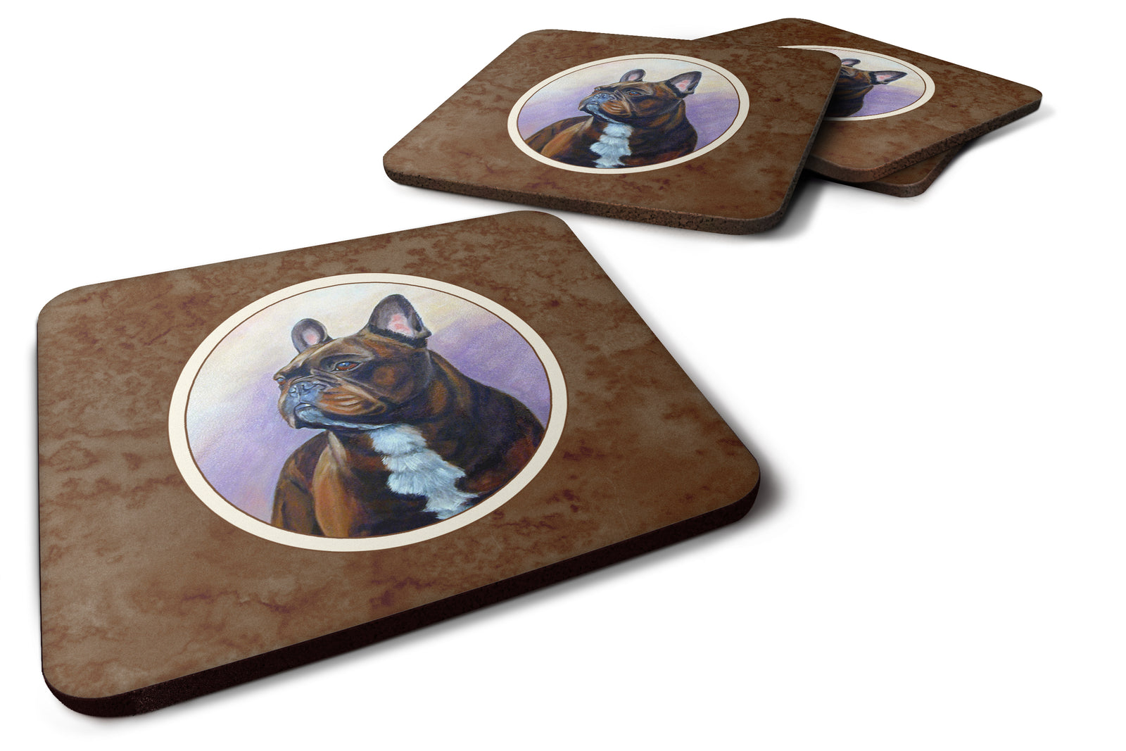 French Bulldog Foam Coaster Set of 4 7117FC - the-store.com