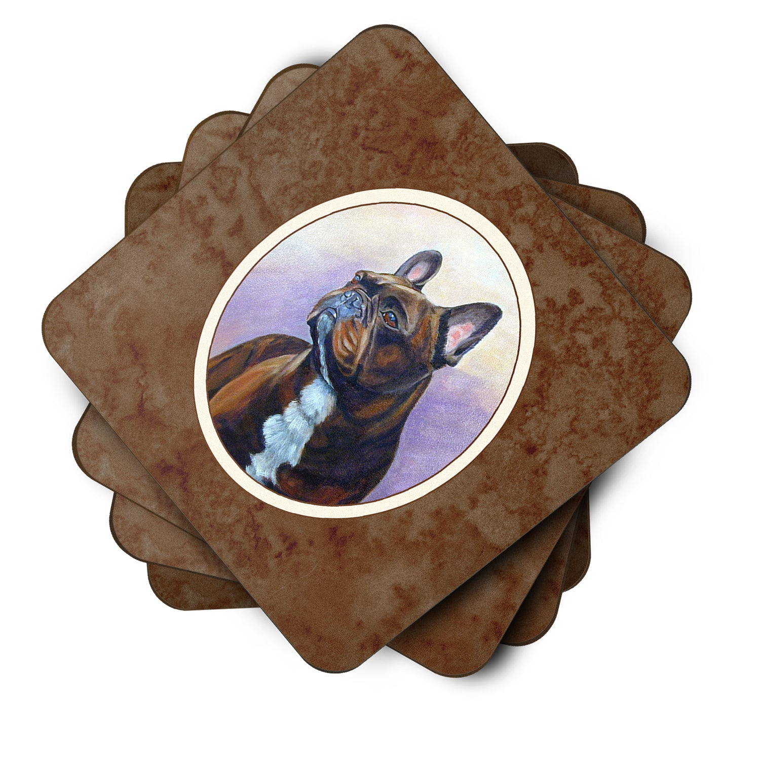 French Bulldog Foam Coaster Set of 4 7117FC - the-store.com