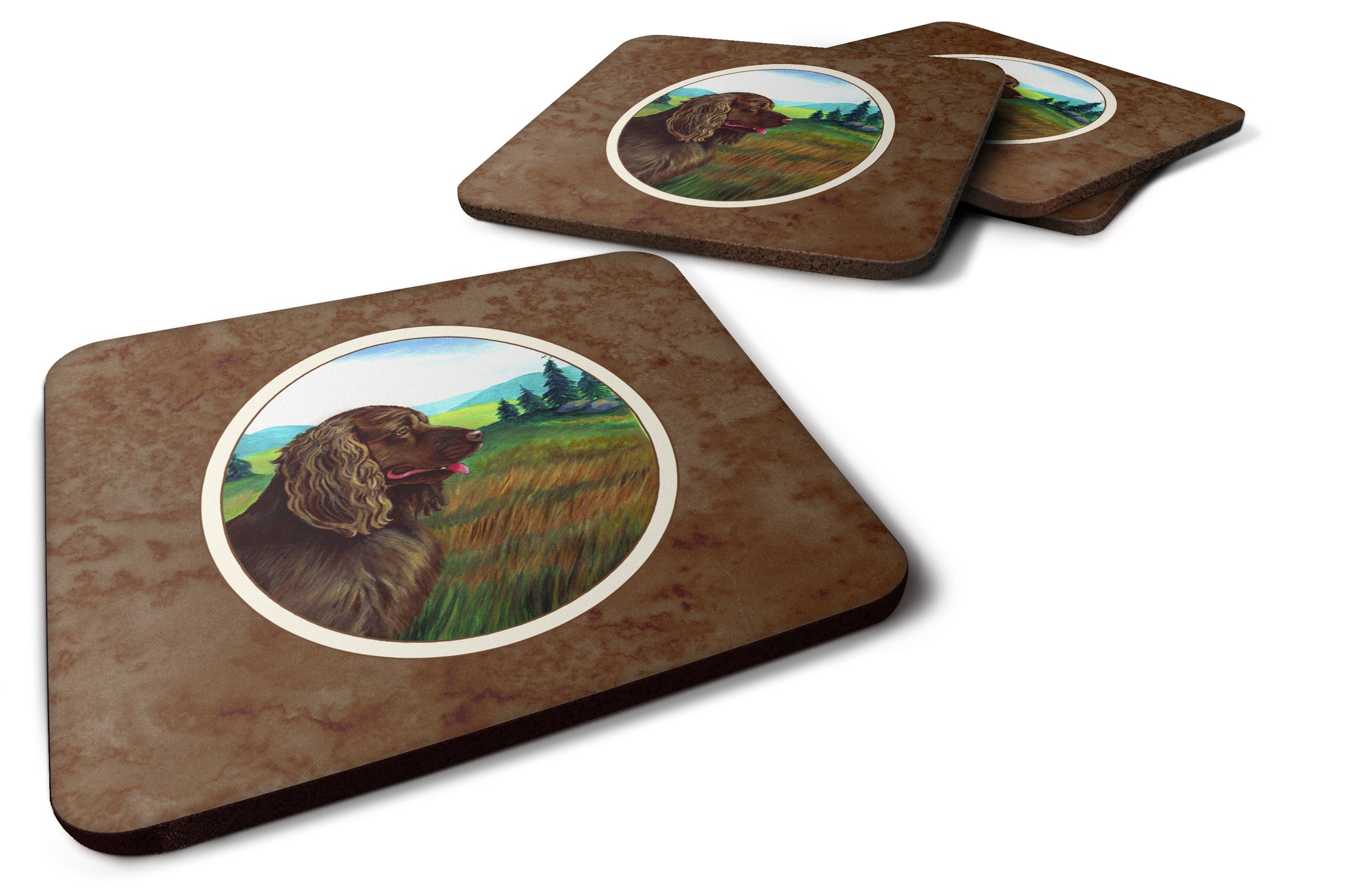 Sussex Spaniel Foam Coaster Set of 4 7122FC - the-store.com