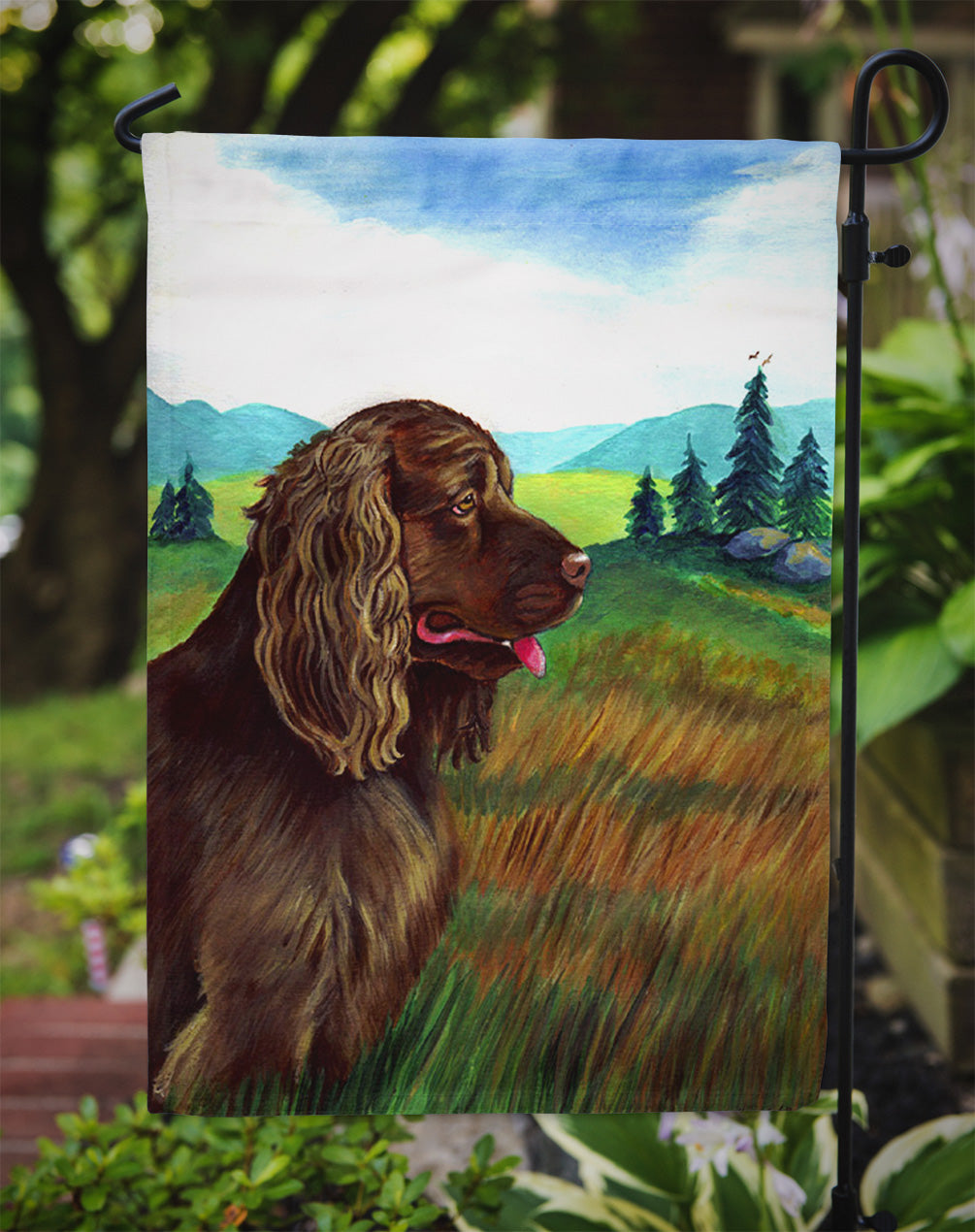 Sussex Spaniel Flag Garden Size.