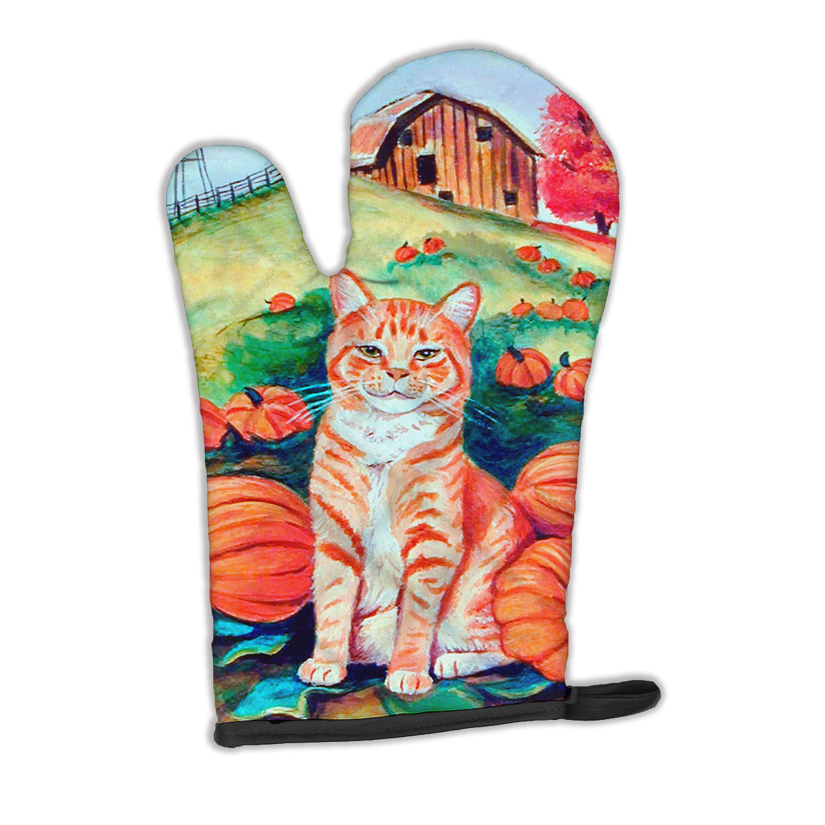 Tabby Cat in Pumpins Oven Mitt 7123OVMT  the-store.com.