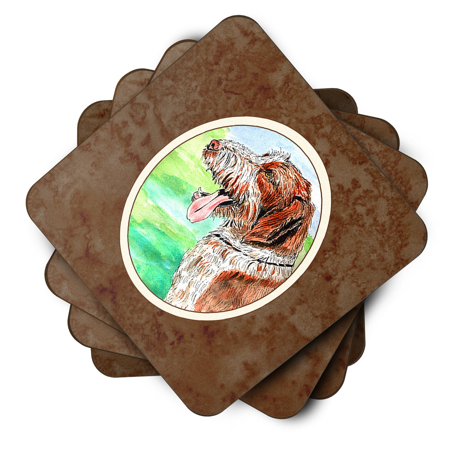 Italiano Spinone Foam Coaster Set of 4 7134FC - the-store.com