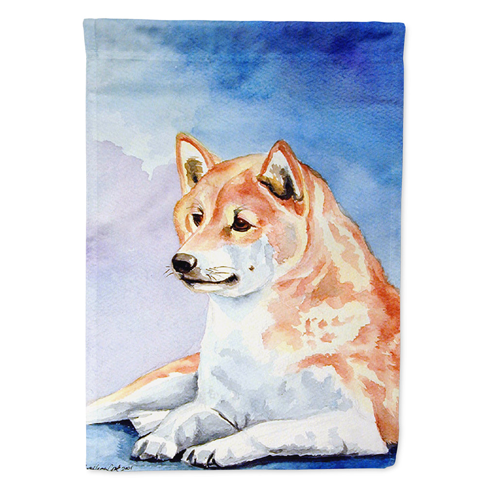 Red and White Shiba Inu Flag Canvas House Size  the-store.com.