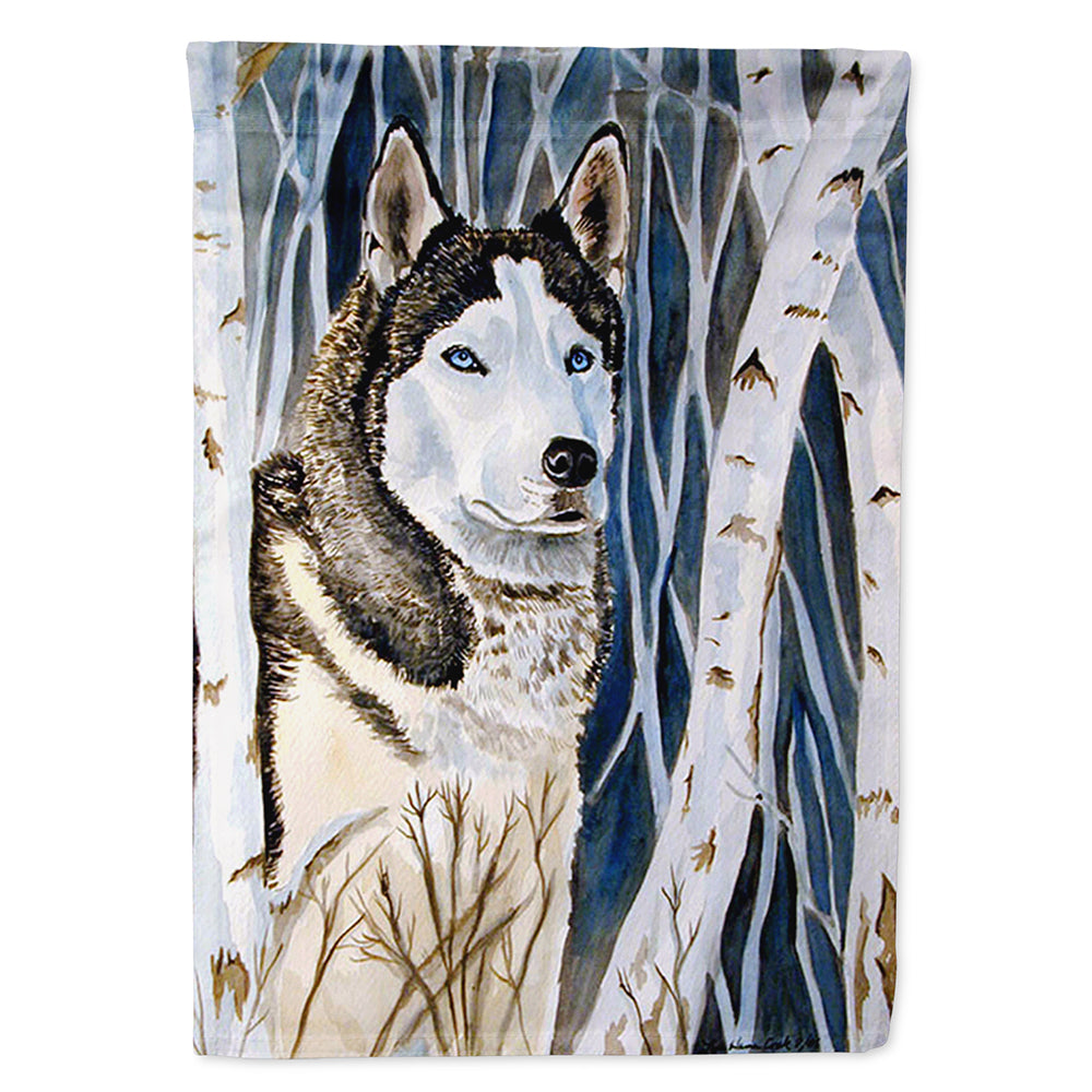 Siberian Husky Flag Canvas House Size  the-store.com.