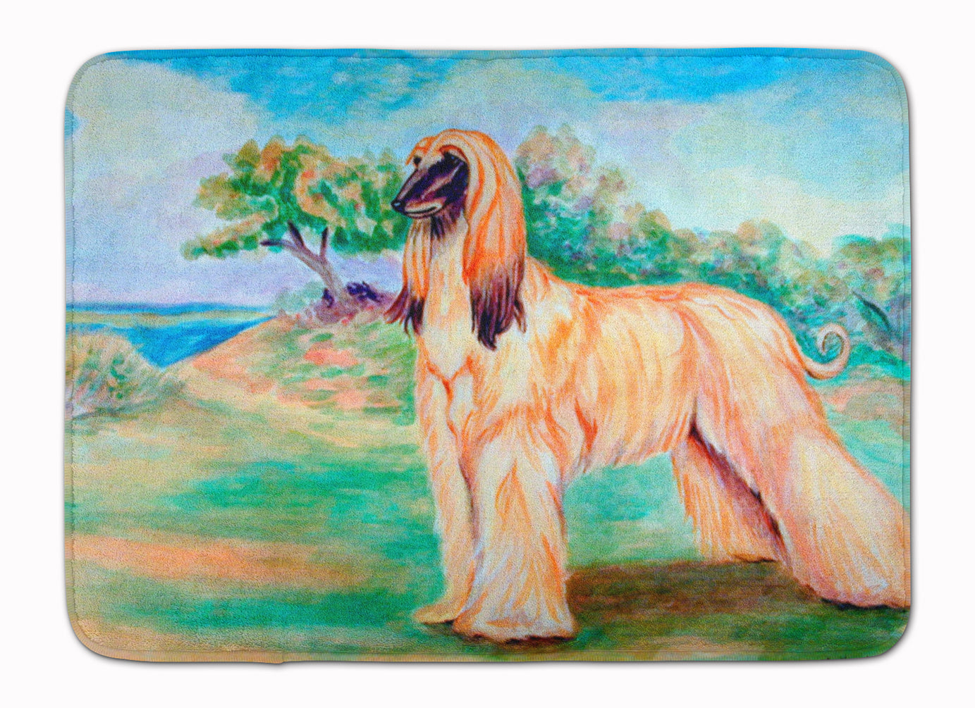 Afghan Hound Machine Washable Memory Foam Mat 7138RUG - the-store.com