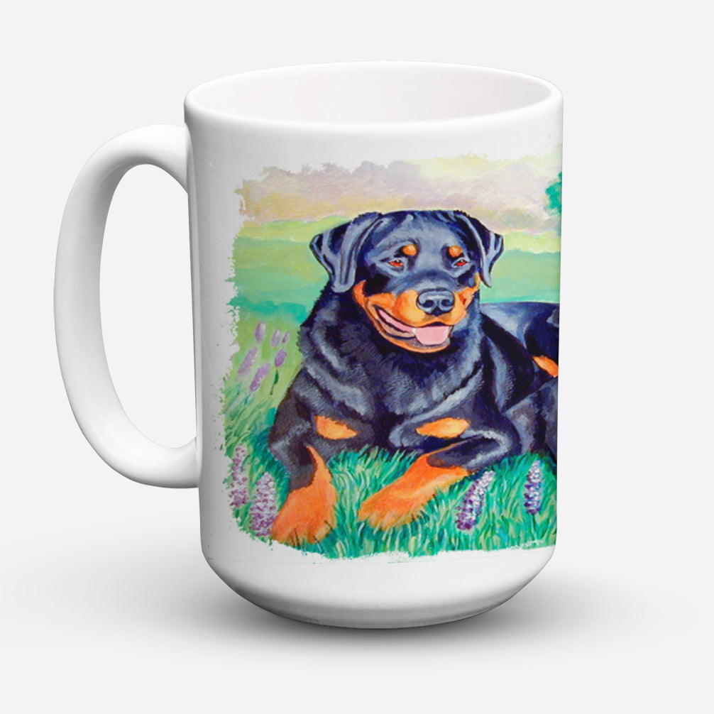 Rottweiler Dishwasher Safe Microwavable Ceramic Coffee Mug 15 ounce 7141CM15  the-store.com.