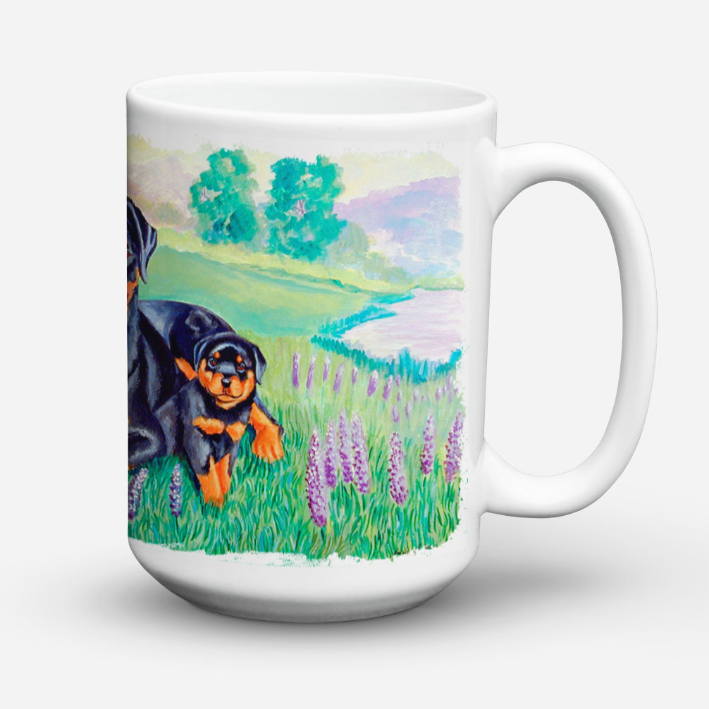 Rottweiler Dishwasher Safe Microwavable Ceramic Coffee Mug 15 ounce 7141CM15  the-store.com.