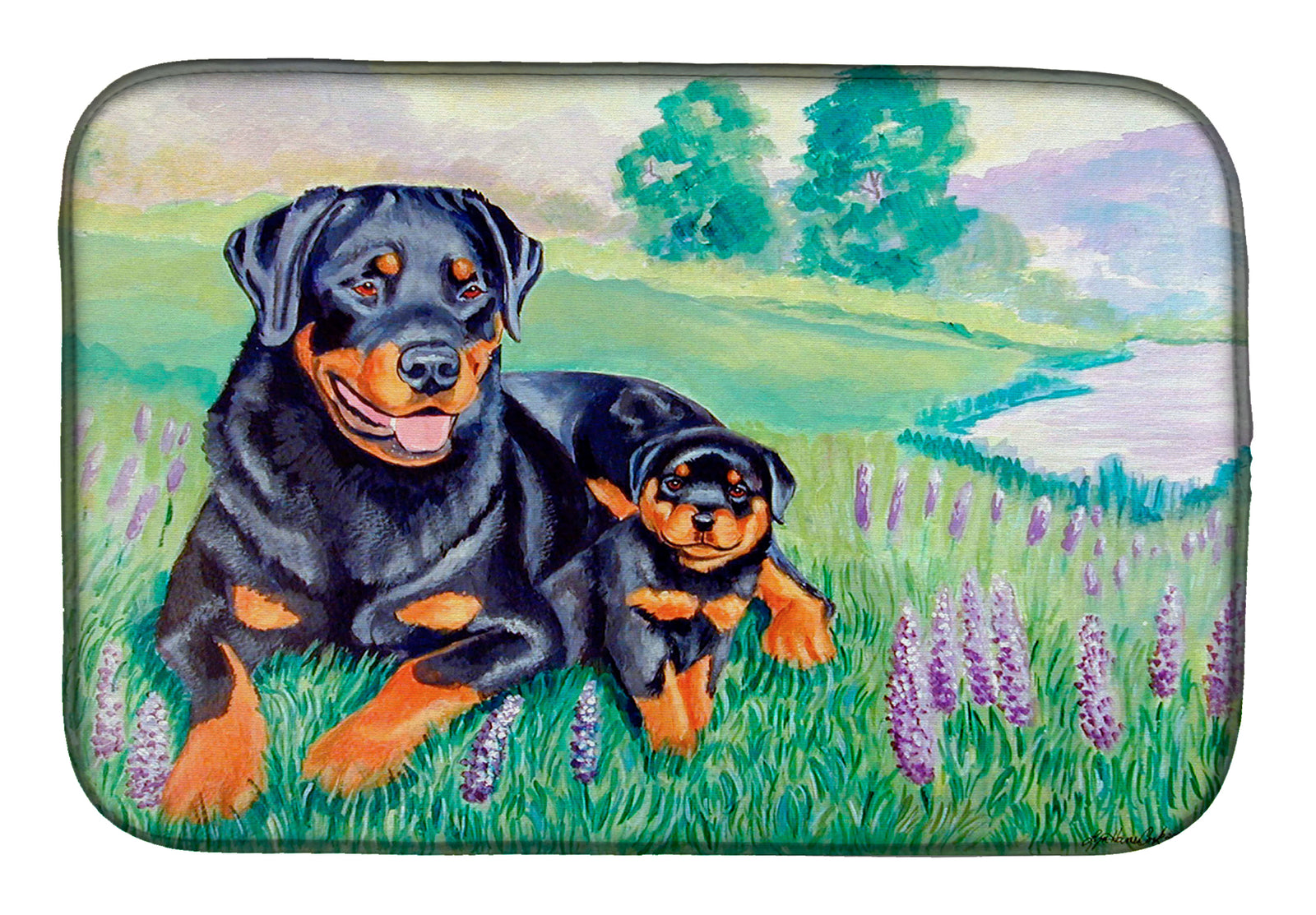 Rottweiler Dish Drying Mat 7141DDM  the-store.com.