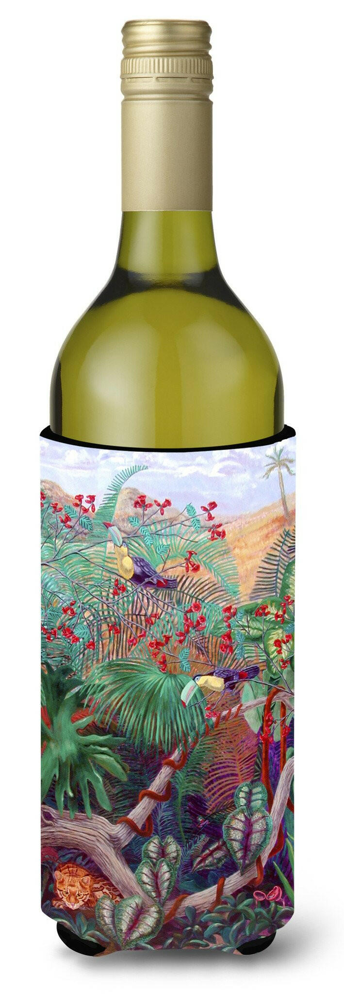 Bird - Toucan Wine Bottle Beverage Insulator Beverage Insulator Hugger by Caroline's Treasures