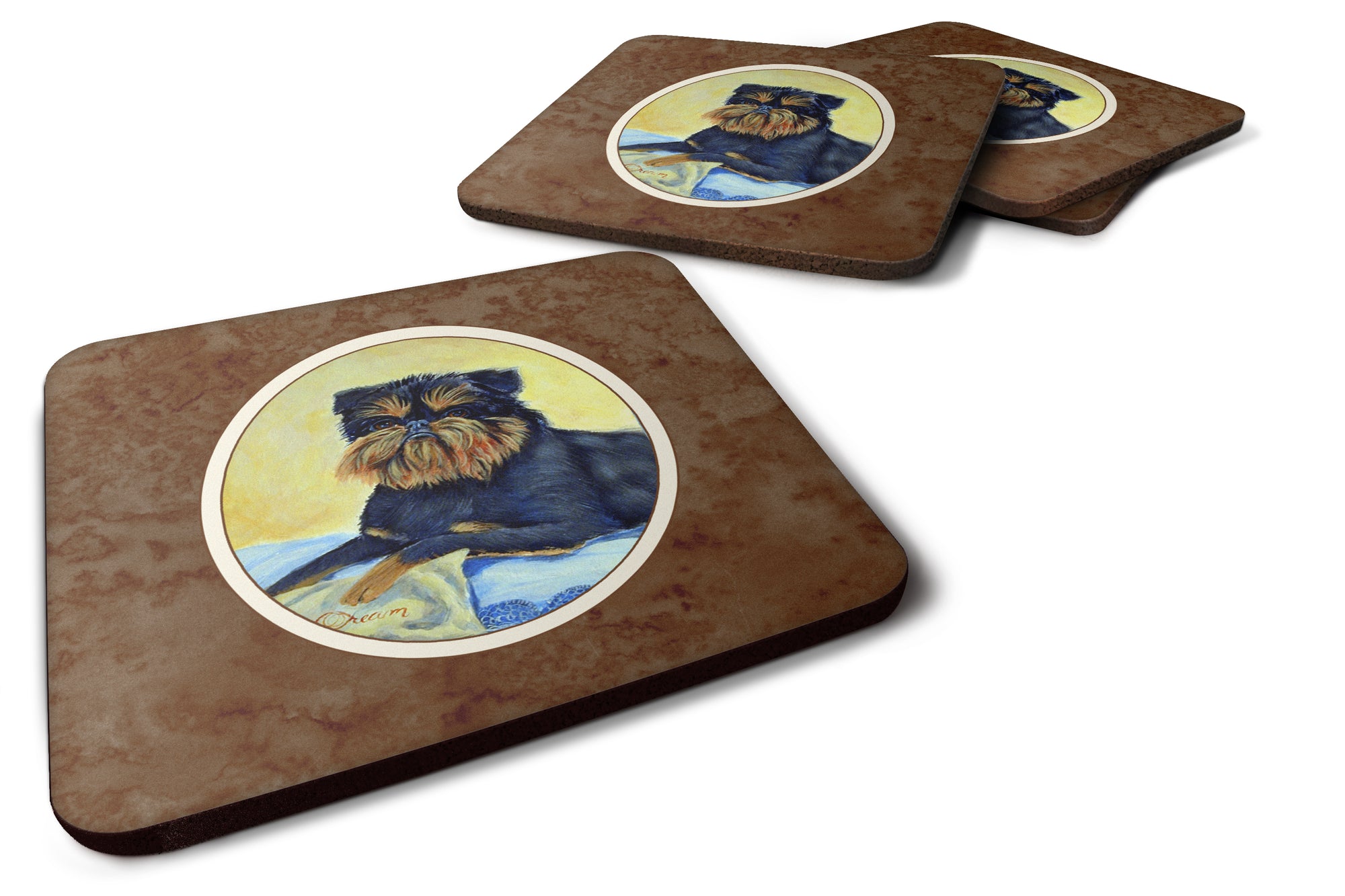 Brussels Griffon Foam Coaster Set of 4 7146FC - the-store.com