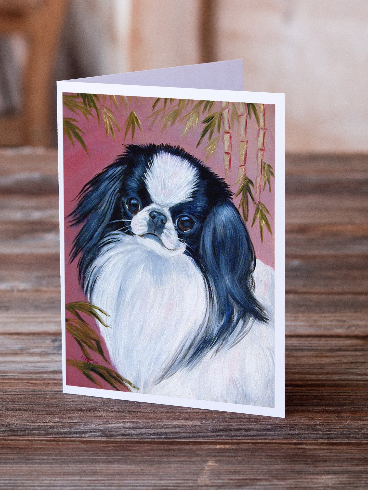 Buy this Japanese Chin  Greeting Cards and Envelopes Pack of 8