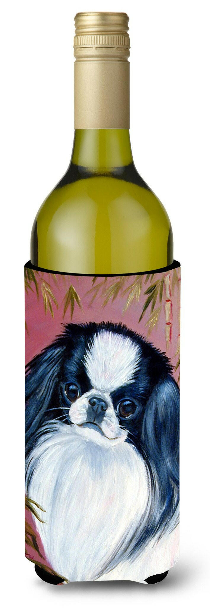 Japanese Chin Wine Bottle Beverage Insulator Beverage Insulator Hugger by Caroline&#39;s Treasures