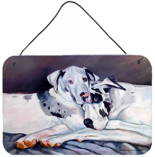 Harlequin Natural Great Danes Aluminium Metal Wall or Door Hanging Prints by Caroline's Treasures