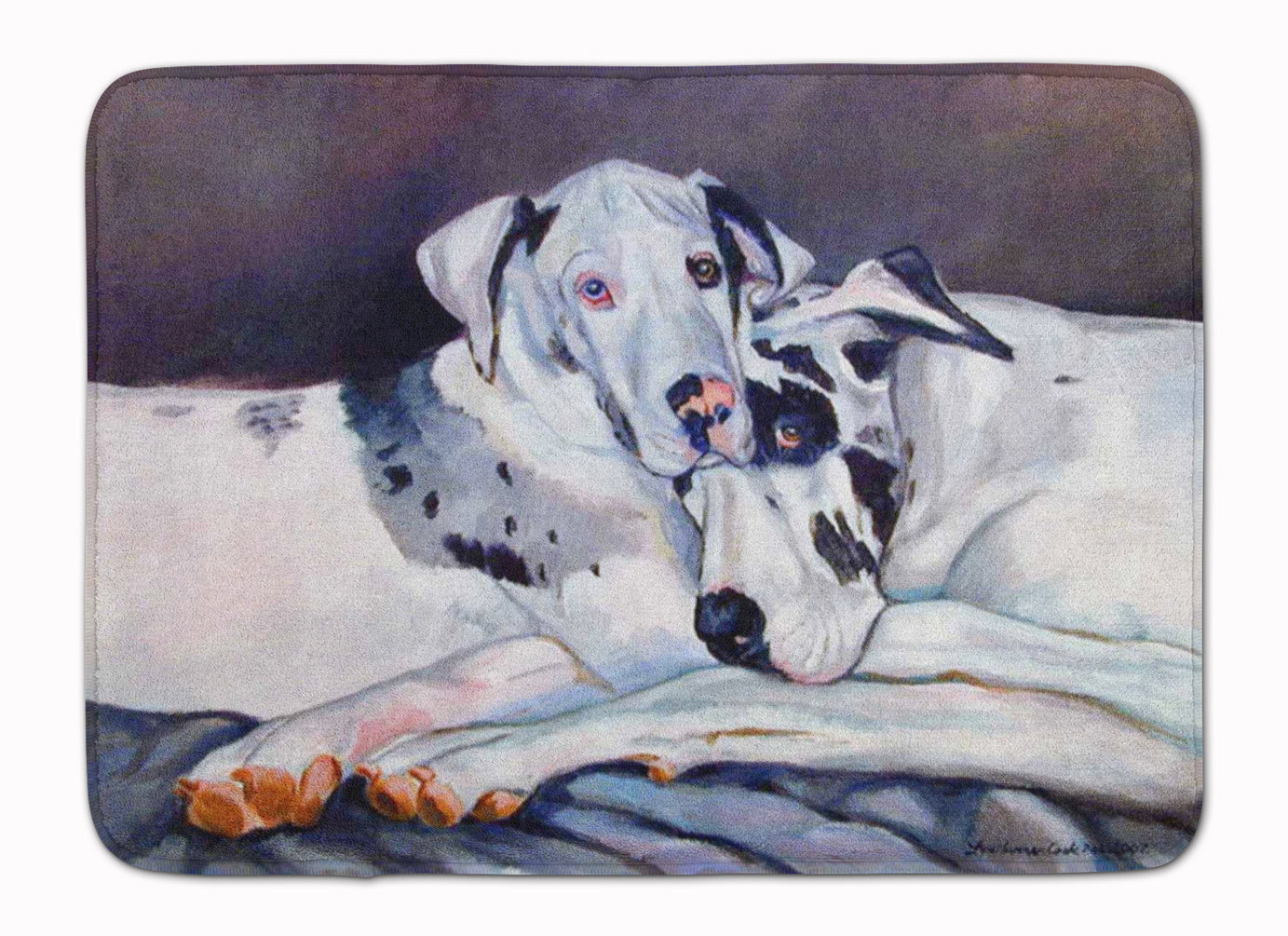 Harlequin Natural Great Danes Machine Washable Memory Foam Mat 7163RUG - the-store.com