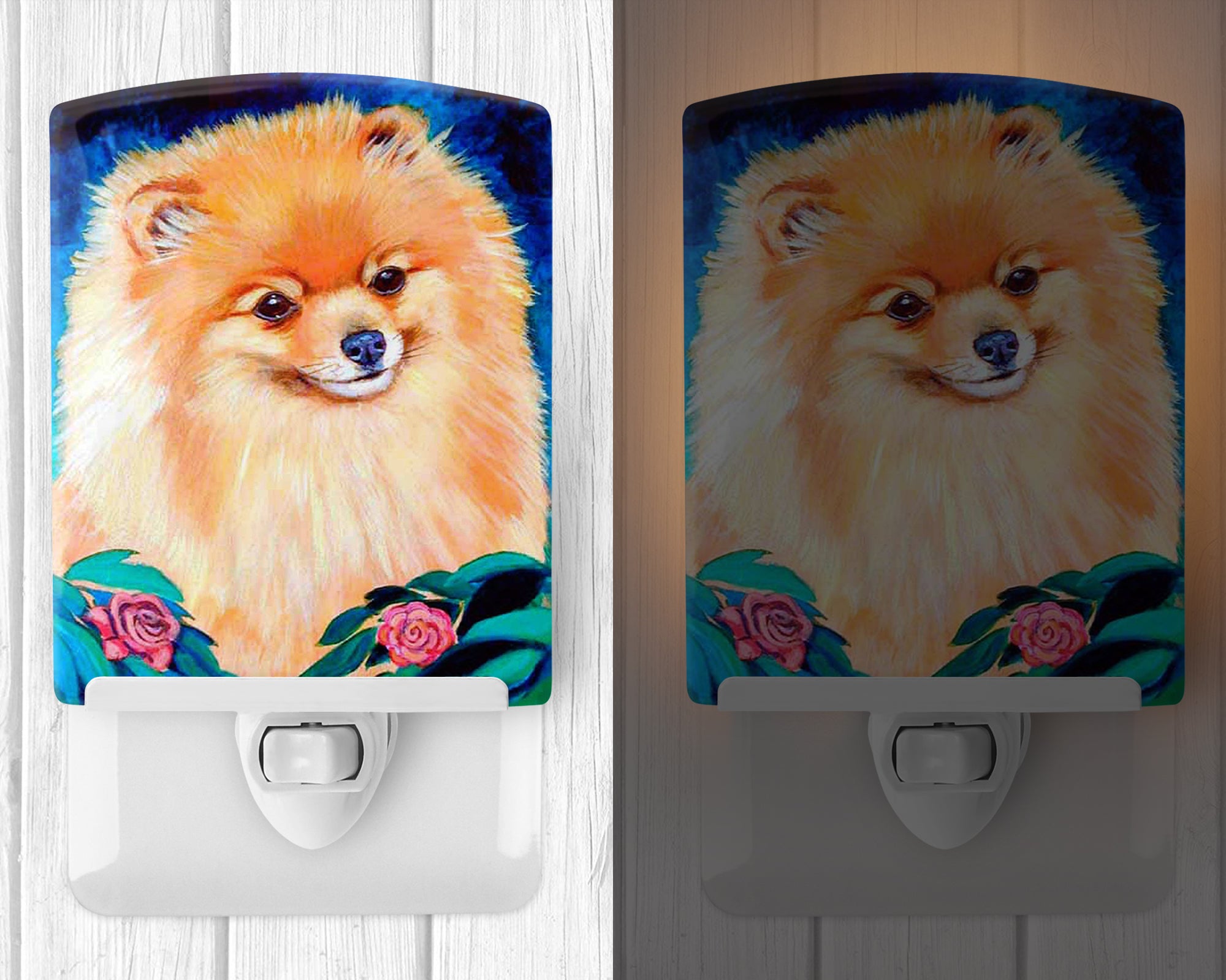 Pomeranian Ceramic Night Light 7165CNL - the-store.com