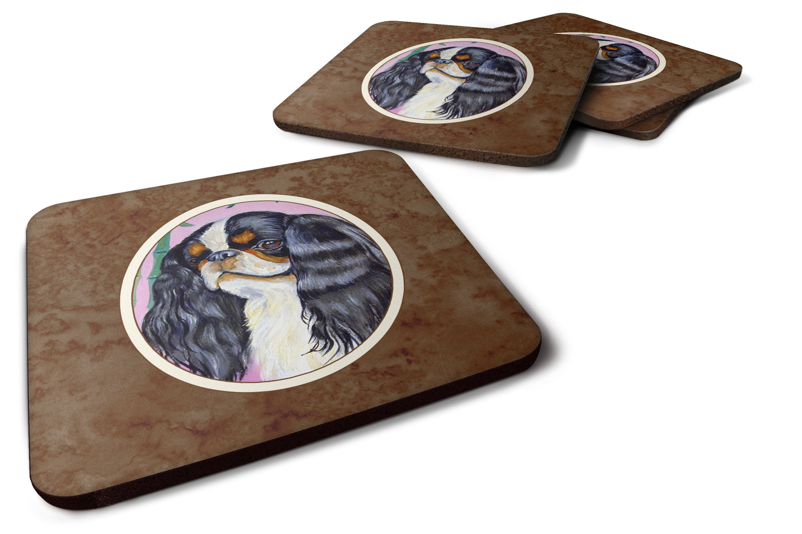 English Toy Spaniel Foam Coaster Set of 4 7170FC - the-store.com