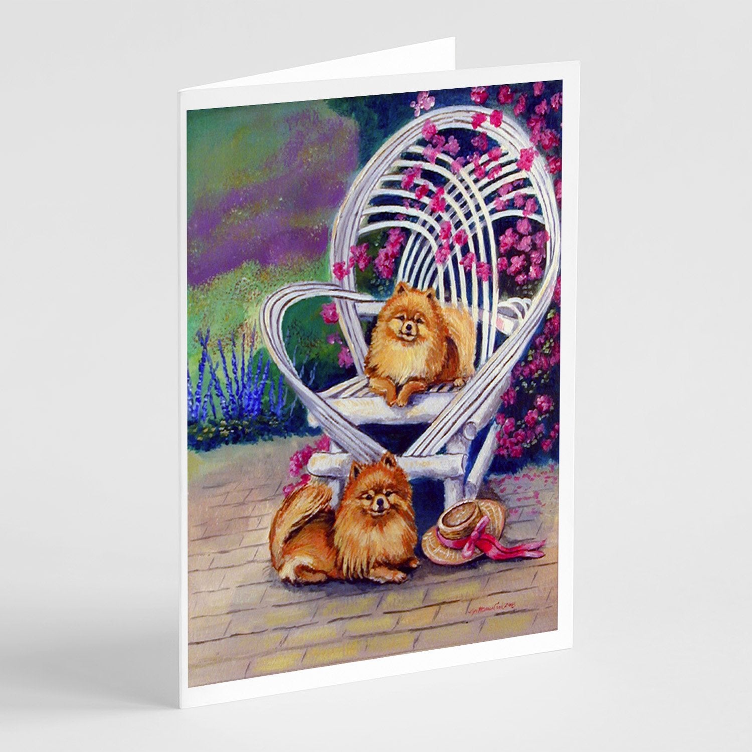 Buy this Red Pomeranians  Greeting Cards and Envelopes Pack of 8