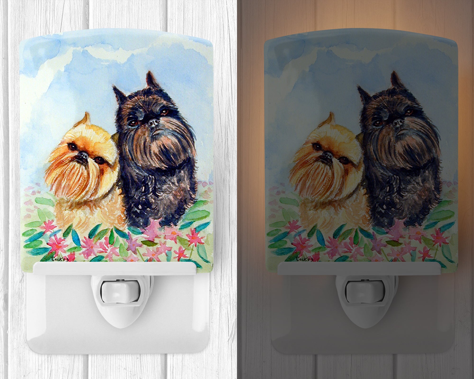 Brussels Griffon Ceramic Night Light 7179CNL - the-store.com