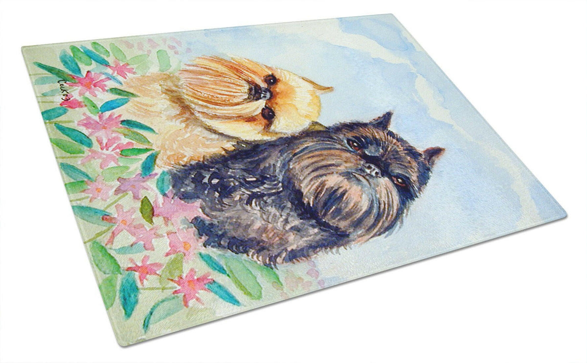 Brussels Griffon Glass Cutting Board Large by Caroline&#39;s Treasures