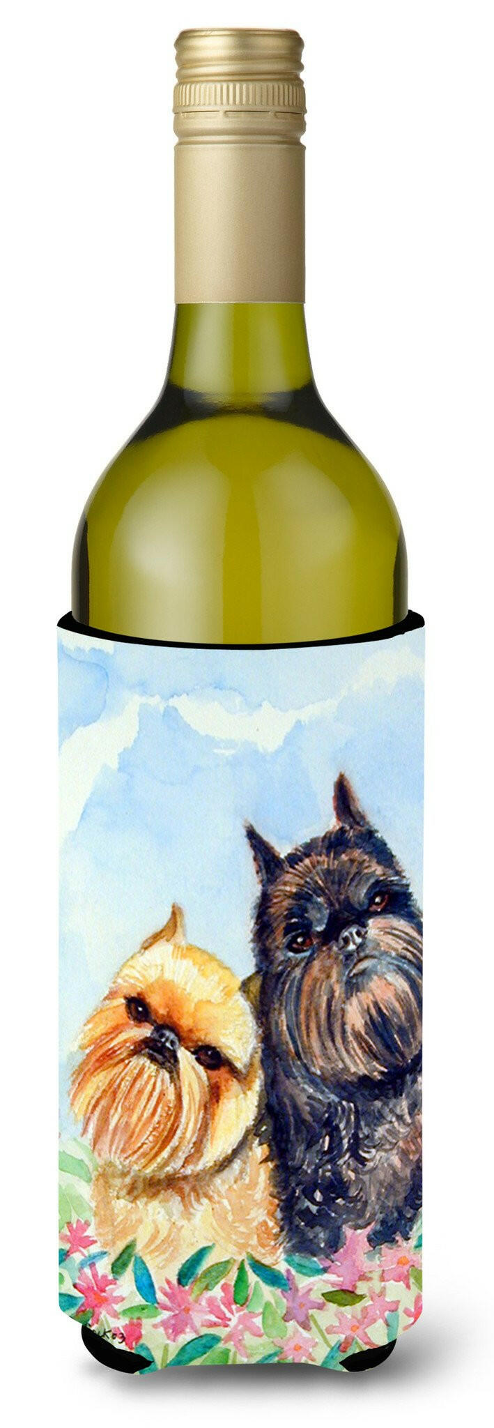 Brussels Griffon Wine Bottle Beverage Insulator Beverage Insulator Hugger 7179LITERK by Caroline's Treasures