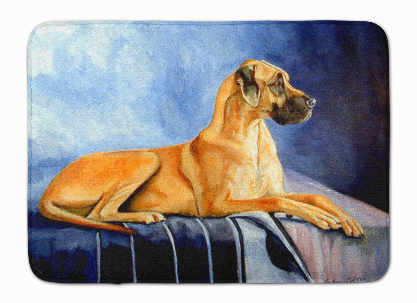 Natural Fawn Great Dane Machine Washable Memory Foam Mat 7204RUG - the-store.com