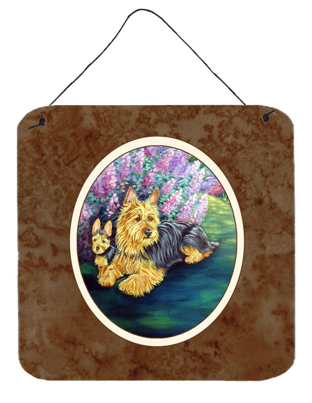 Australian Terrier and Puppy Wall or Door Hanging Prints 7209DS66 by Caroline's Treasures