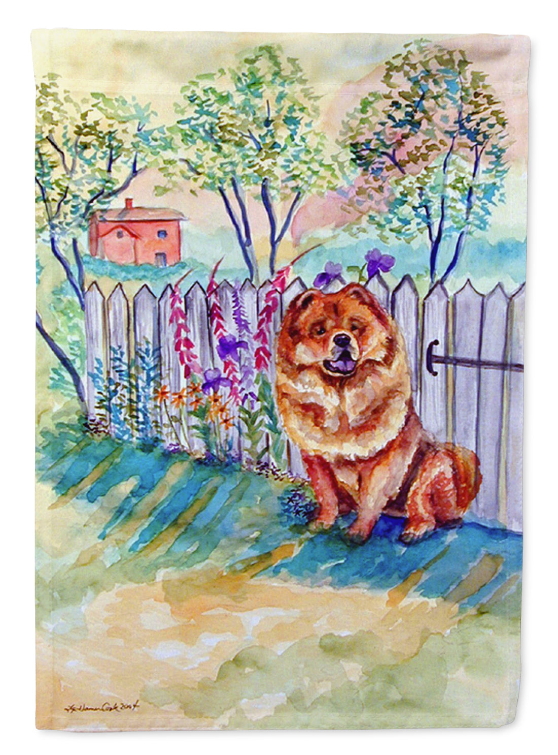 Chow Chow Flag Garden Size.