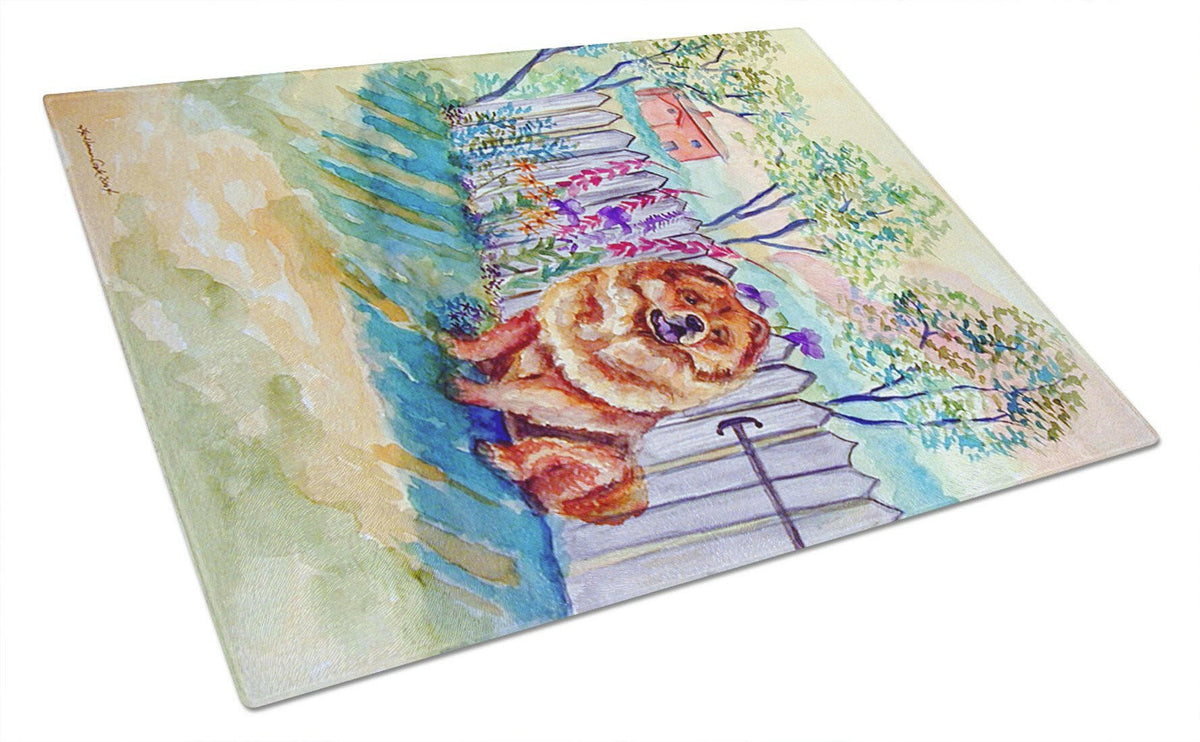 Chow Chow Glass Cutting Board Large by Caroline&#39;s Treasures