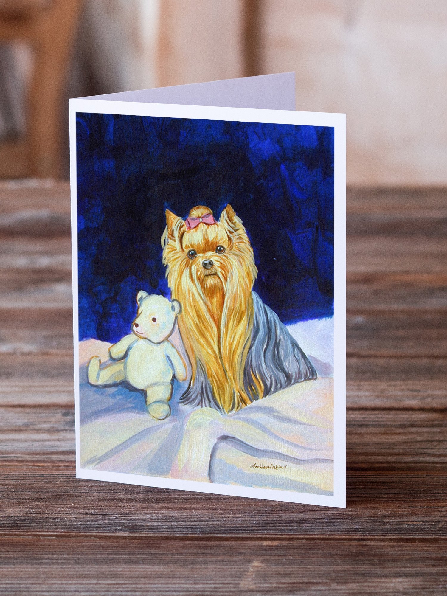 Yorkie  Greeting Cards and Envelopes Pack of 8 - the-store.com