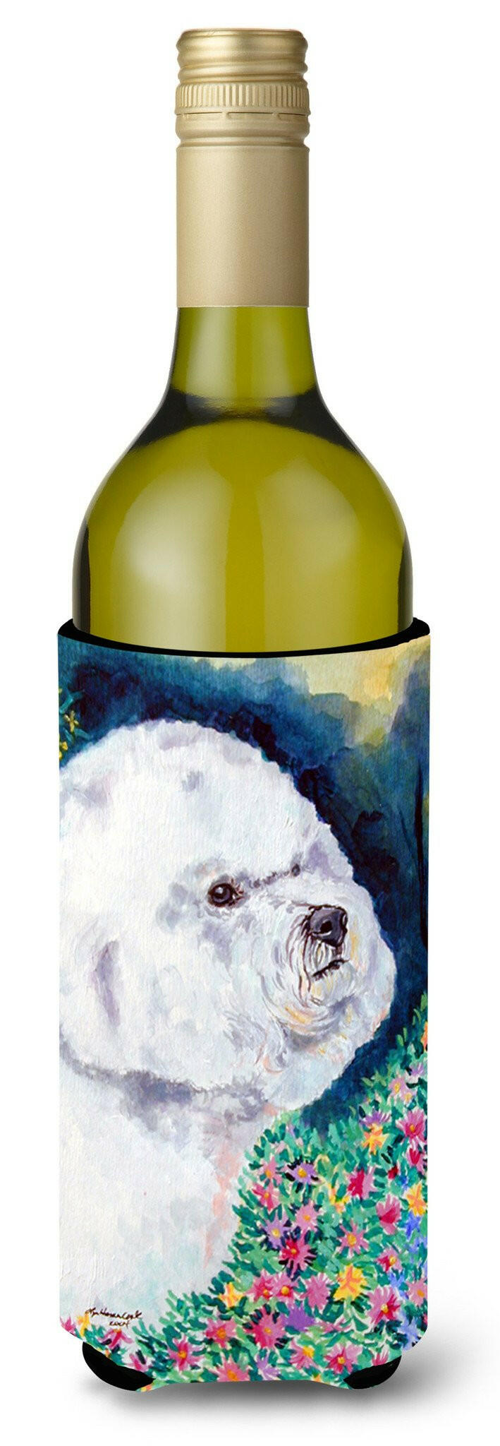 Bichon Frise Wine Bottle Beverage Insulator Beverage Insulator Hugger by Caroline's Treasures