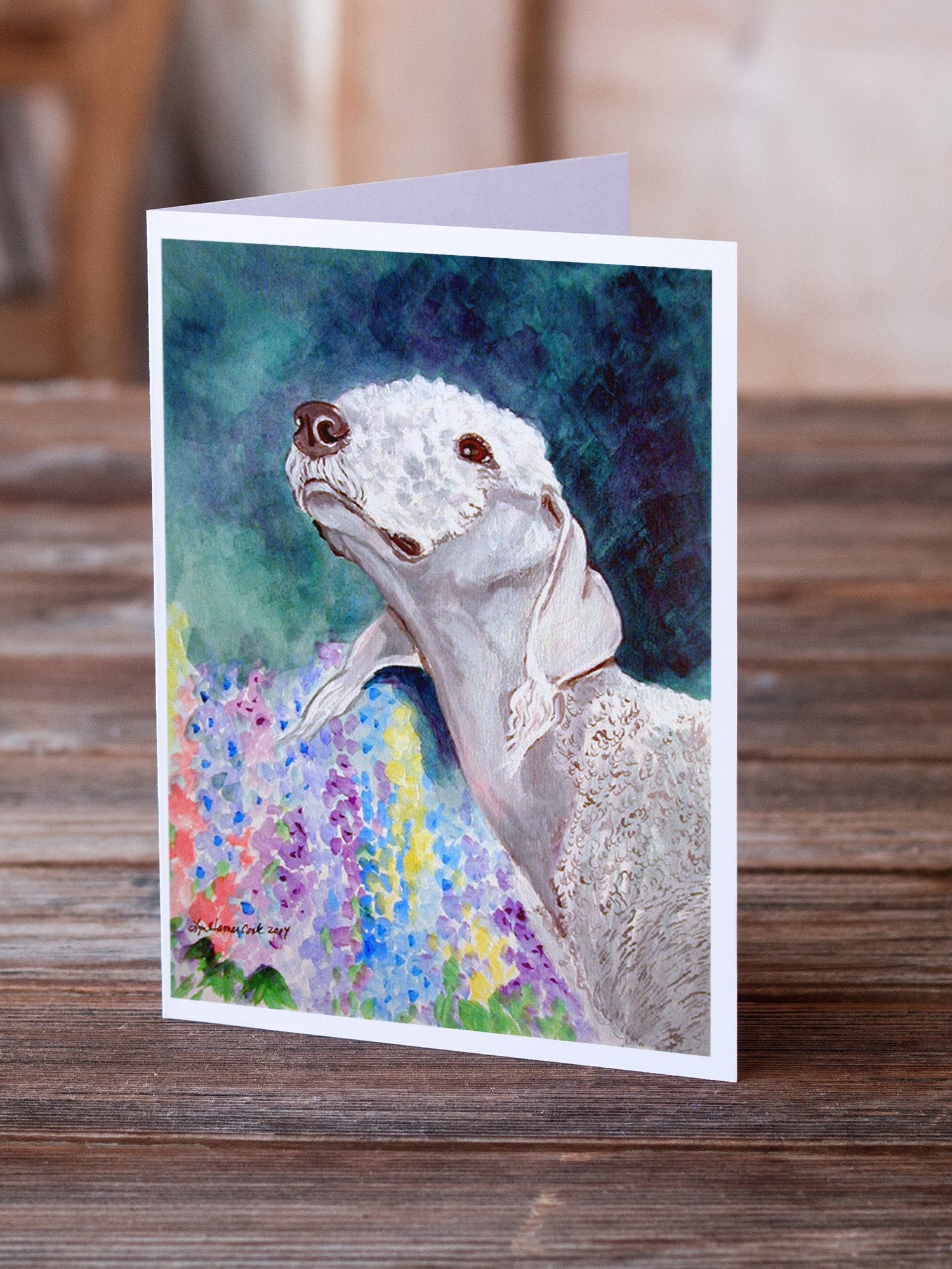 Buy this Bedlington Terrier Greeting Cards and Envelopes Pack of 8