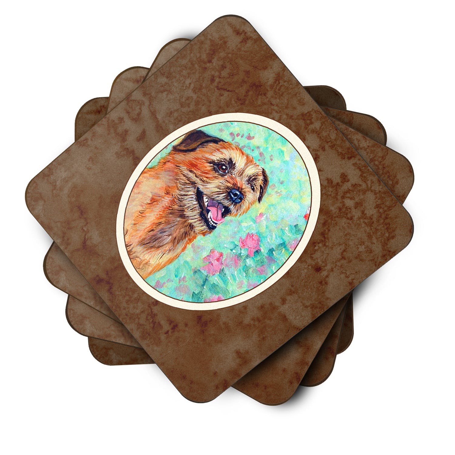 Border Terrier Foam Coaster Set of 4 7228FC - the-store.com